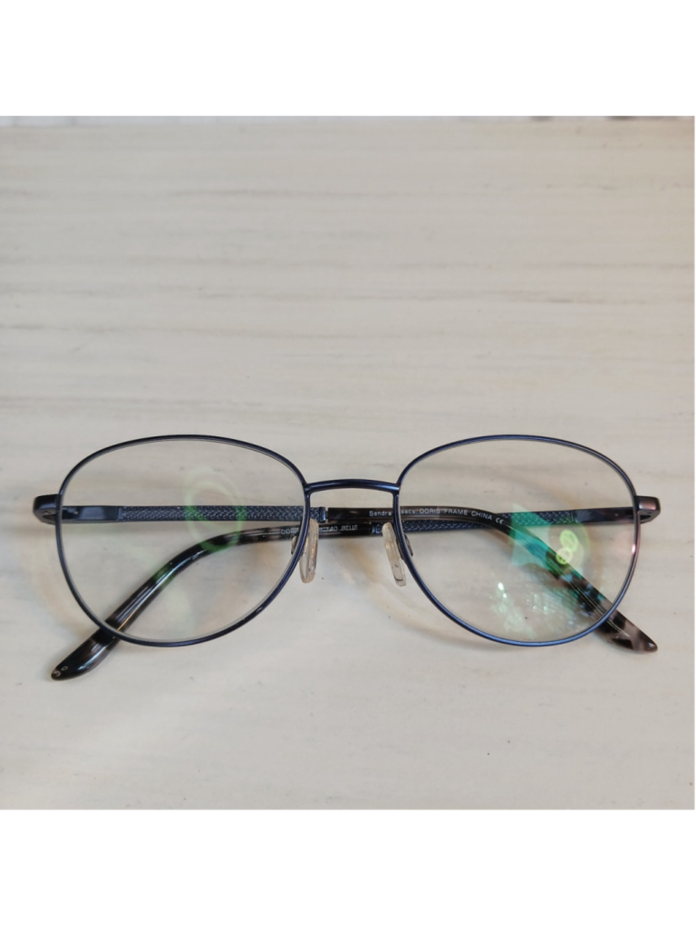 Sandra Isaacs Doris Eyeglass Frames Blue 52-18-140 Spring Back Arms
